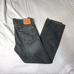 Levi’s 513 Slim Straight Blue Denim Jeans with Contrast stitching 34X32